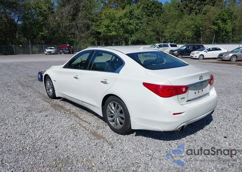 2014 Infiniti Q50 Hybrid Premium z USA, uszkodzony, nr VIN JN1AV7AR3EM703302